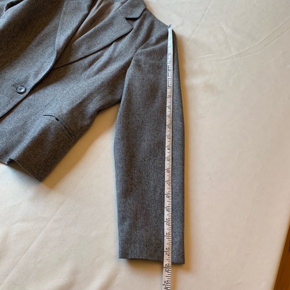 Vintage Kirtland Hall one button wool grey blazer size S - Picture 11 of 14
